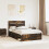 Berkfield Bed Frame Smoked Oak 120 x 190 cm Solid Pine Wood 1