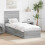Berkfield Bed Frame Grey Sonoma and Silver 70 x 190 cm Engineered Wood 1