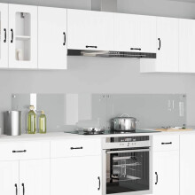 Berkfield Kitchen Backsplash 2 pcs Transparent 110 x 40 cm Tempered Glass