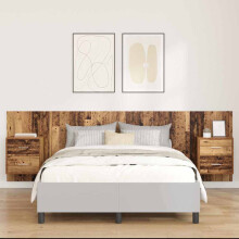 Berkfield Headboard with Cabinet 3 pcs Old Wood Engineered Wood