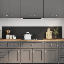 Berkfield Kitchen Backsplash 2 pcs Black 100 x 40 cm Tempered Glass