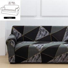 (Rhombus Gilded-【Full Coverage Standard Sofa Cover】, 4 Seater235-300cm/92-118inch) 1pc Full-coverage Elastic Sofa Cover. Suitable for Living Rooms