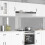 Berkfield Kitchen Backsplash 2 pcs Light Grey 110 x 60 cm Tempered Glass 1