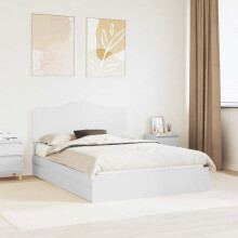 Berkfield Storage Bed with Headboard White 160 x 200 cm Engineered Wood