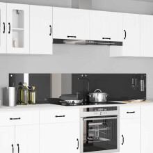 Berkfield Kitchen Backsplash 2 pcs Dark Grey 110 x 40 cm Tempered Glass