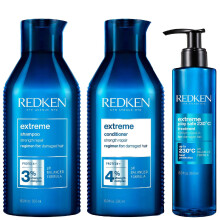 Redken Trio: Extreme Shampoo 500ml Extreme Conditioner & Extreme Play Safe 230 Heat Protection