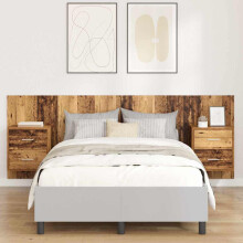 Berkfield Headboard with Cabinet 3 pcs Old Wood Engineered Wood