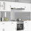 Berkfield Kitchen Backsplash 2 pcs Light Grey 120 x 60 cm Tempered Glass 1