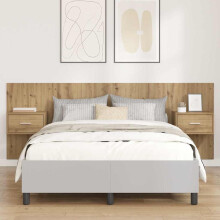 Berkfield Headboard with Cabinet 3 pcs Artisan Oak Engineered Wood