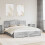 Berkfield Bed Frame Concrete Grey 200 x 200 cm Engineered Wood 1