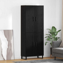 Berkfield Highboard 2 pcs Black Oak 69.5 x 34 x 180 cm