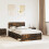 Berkfield Bed Frame Smoked Oak 135 x 190 cm Solid Pine Wood 1