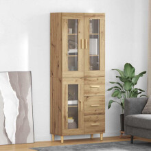 Berkfield Highboard Artisan Oak 69.5 x 34 x 180 cm Engineered Wood