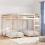 Berkfield Triple Bunk Bed Frame Brown 160 x 200 cm Solid Pine Wood 1