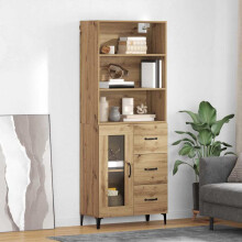 Berkfield Highboard Artisan Oak 69.5 x 34 x 180 cm Engineered Wood