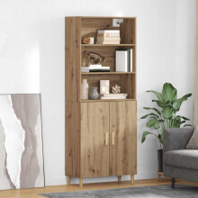 Berkfield Highboard Artisan Oak 69.5 x 32.5 x 180 cm Engineered Wood