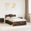Berkfield Bed Frame Smoked Oak 120 x 190 cm Solid Pine Wood 1