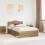 Berkfield Bed Frame Artisian Oak 120 x 190 cm Solid Pine Wood 1