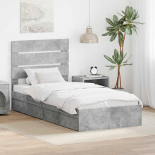 Berkfield Storage Bed Concrete Grey 70 x 190 cm Engineered Wood