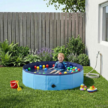 Berkfield Foldable Dog Swimming Pool Folding Blue 80 x 80 x 20 cm PVC