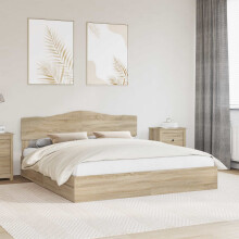 Berkfield Storage Bed with Drawer Sonoma Oak 180 x 200 cm Engineered Wood