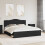Berkfield Bed Frame with Headboard Black 180 x 200 cm Solid Pine Wood 1