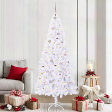 Berkfield Artificial Christmas Tree with Stand White 210 cm PVC and Steel