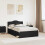 Berkfield Bed Frame with Headboard Black 135 x 190 cm Solid Pine Wood 1