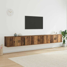 Berkfield Wall-mounted TV Cabinet Set 3 pcs Old Wood 100 x 34.5 x 40 cm