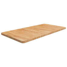 Berkfield Bathroom Countertop Light Brown 100x50x2.5cm Treated Solid Wood