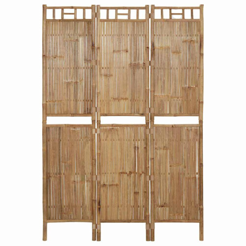 Berkfield 3-Panel Room Divider Bamboo 120x180 cm