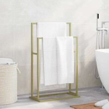 Berkfield Freestanding Towel Rack Gold 48x24x78.5 cm Iron