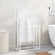 Berkfield Freestanding Towel Rack White 48x24x79 cm Iron