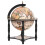 Berkfield Globe Bar Wine Stand Black Solid Wood Eucalyptus 1