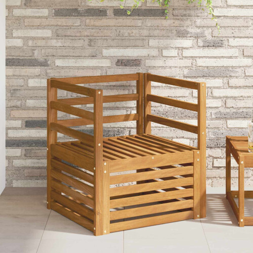 Berkfield Outdoor Sofa Solid Acacia Wood Natural