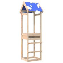 Berkfield Play Tower Brown 52.5 x 46.5 x 195 cm Solid Pine Wood
