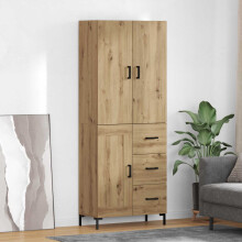 Berkfield Highboard Artisan Oak 69.5 x 34 x 180 cm Engineered Wood