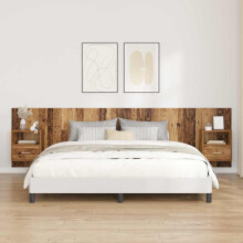 Berkfield Headboard with Cabinet 3 pcs Old Wood Engineered Wood