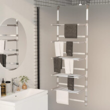 Berkfield 5-Tier Hanging Laundry Drying Rack Aluminium