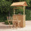 Berkfield 3 Piece Bar Set Bamboo 1