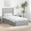 Berkfield Bed Frame Grey Sonoma and Silver 75 x 190 cm Engineered Wood 1