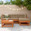 Berkfield Garden Lounge Set 5 pcs Wax Brown Solid Pine Wood 1