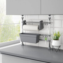 Berkfield Adjustable Kitchen Organiser Aluminium