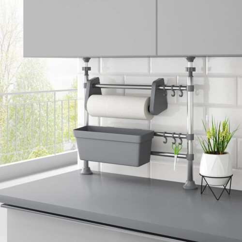 Berkfield Adjustable Kitchen Organiser Aluminium