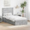Berkfield Bed Frame Concrete Grey and Silver 70 x 190 cm Engineered Wood 1