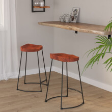 Berkfield Gavin Bar Stools 2 pcs 45x40x63 cm Solid Wood Mango