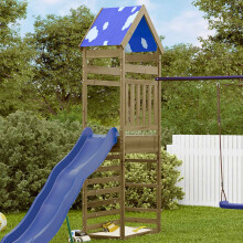 Berkfield Play Tower Brown 52.5 x 85 x 265 cm Solid Impregnated Wood