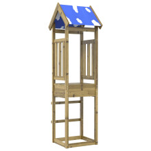 Berkfield Play Tower Brown 52.5 x 46.5 x 208 cm Solid Impregnated Wood