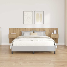 Berkfield Headboard with Cabinet 3 pcs Artisan Oak Engineered Wood