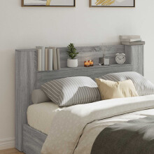 Berkfield Headboard Grey Sonoma 160 x 16.5 x 103.5 cm Engineered Wood